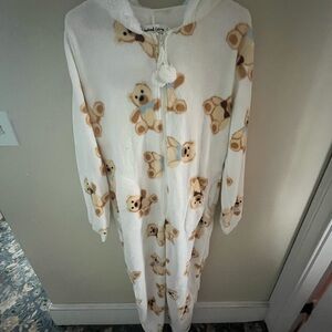 Teddy Bear Onesie Zip-Up